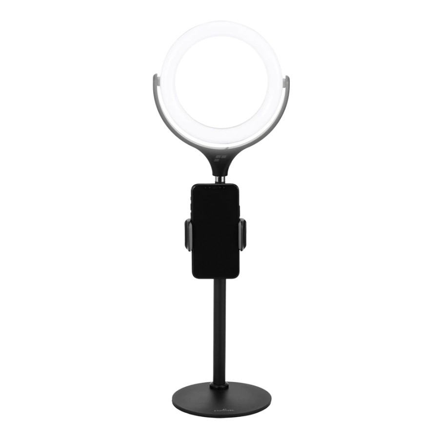 Desktop Tripod Stand With LED Ring Light - Black