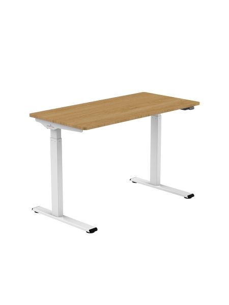 Ergopixe Altura Series Adjustable Gaming Desk Size M 120 x 60cm White/Wood (GD-0007)