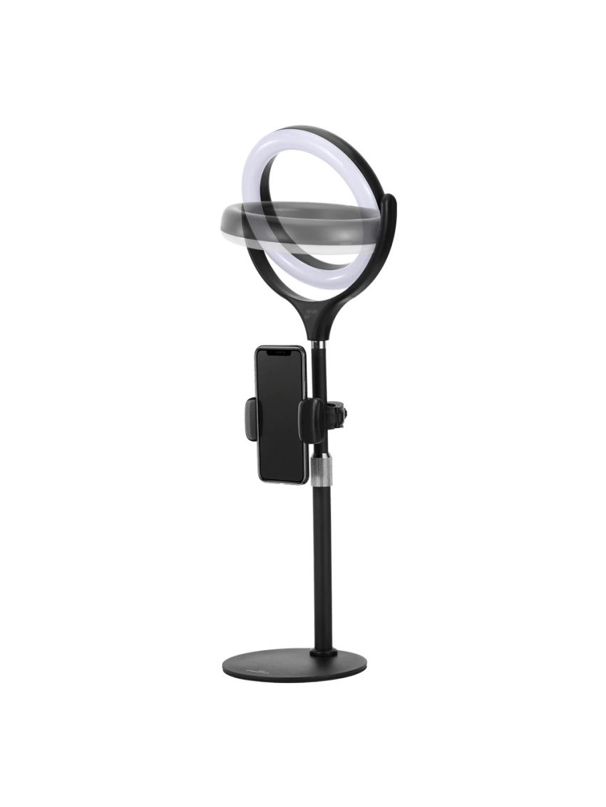Ergopixel Desktop Tripod Stand With LED Ring Light - Black