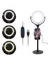 Ergopixel Desktop Tripod Stand With LED Ring Light - Black